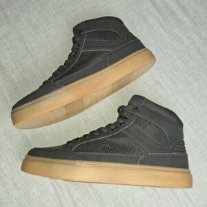 Penguin Men's High-Top Casual Sneakers - Black with Gum Sole